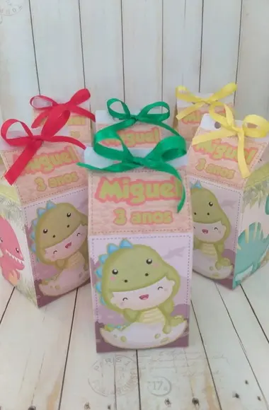 Caixa Milk Dinossauro/dino Baby Personalizada