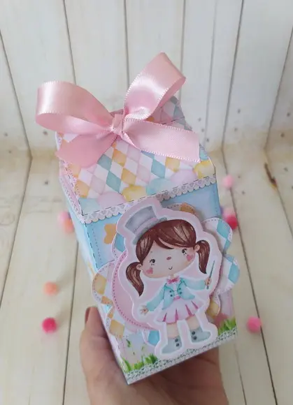 Caixa Milk Circo Rosa Personalizada