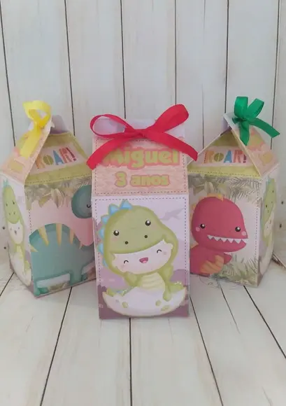 Caixa Milk Dinossauro/dino Baby Personalizada