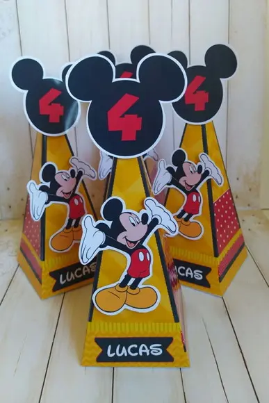 Caixa Pirâmide Personalizada Mickey