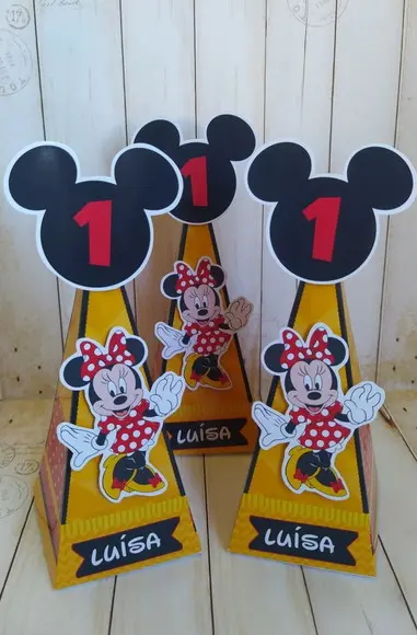 Caixa Pirâmide Personalizada Minnie