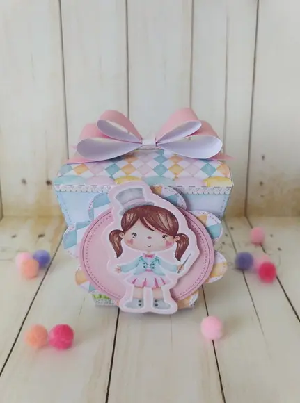 Caixa Sushi Circo Rosa Personalizada