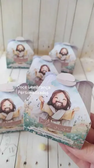 Caixinha Lembrancinha Páscoa Jesus Páscoa Cristã