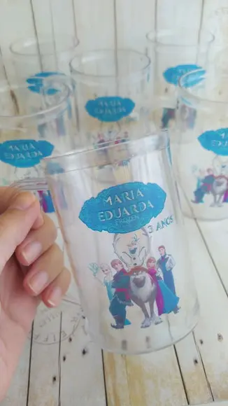 Caneca Acrilica Frozen Elza Lembrancinha