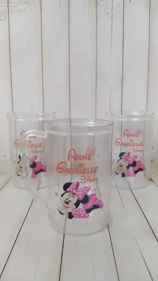 Caneca Acrílica Minnie Rosa Lembrancinha