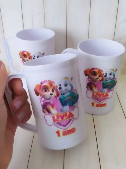 Caneca Acrilica Skye e Everest Patrulha Canina