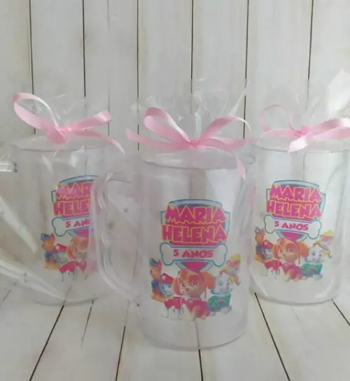 Caneca Acrilica Skye Patrulha Canina com Embalagem