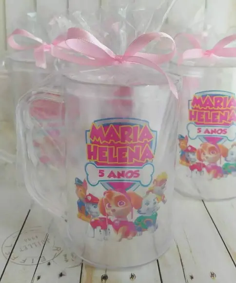 Caneca Acrilica Skye Patrulha Canina com Embalagem