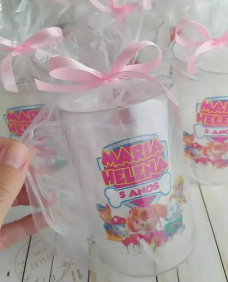 Caneca Acrilica Skye Patrulha Canina com Embalagem