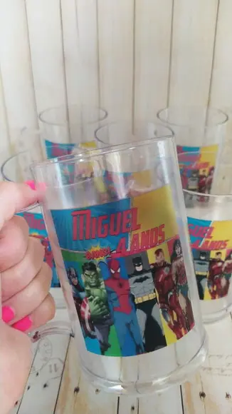 Caneca Acrilica Super Heróis Vingadores 300 ml