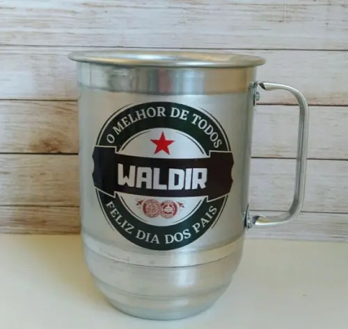 Caneca alumínio personalizada Dia dos Pais