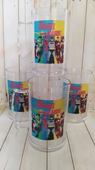 Caneca Acrilica Super Heróis Vingadores 300 ml