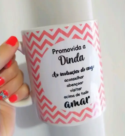 Caneca Convite Padrinhos de Batismo Personalizada 2 Unidades