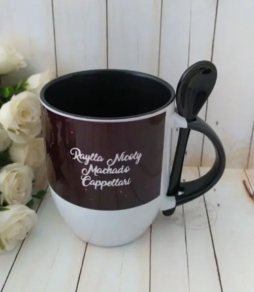 Caneca com colher personalizada Signos
