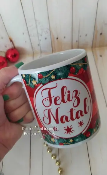 Caneca de Natal Personalizada Brinde Fim de Ano