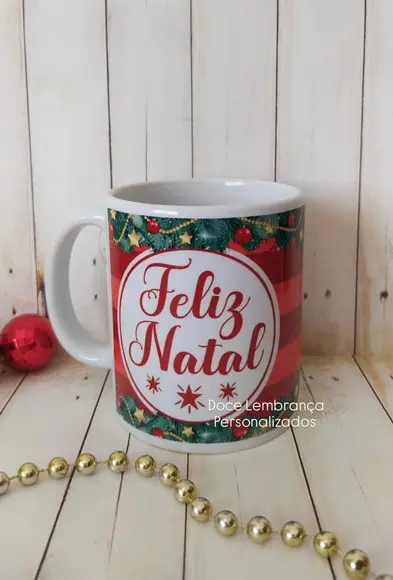 Caneca de Natal Personalizada Brinde Fim de Ano