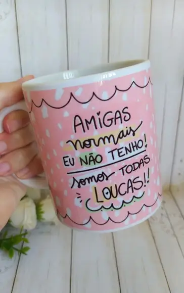 Caneca de porcelana Amigas