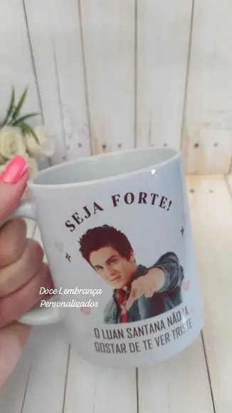 Caneca de Porcelana Luan Santana Presente