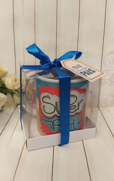 Caneca Dia dos Pais com Caixa Acetato Personalizada
