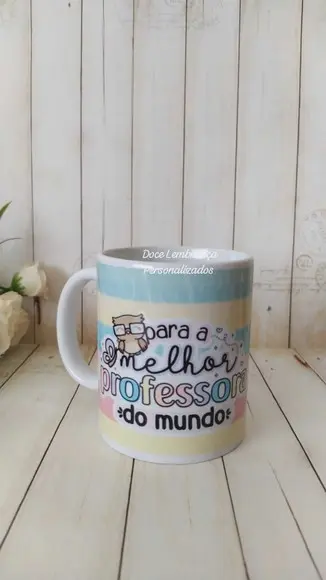Caneca para Melhor Professora do Mundo Dia dos Professores