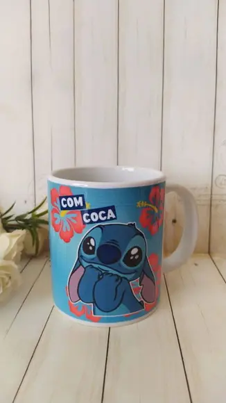 Caneca Personalizada Stitch com Coca sem Coca