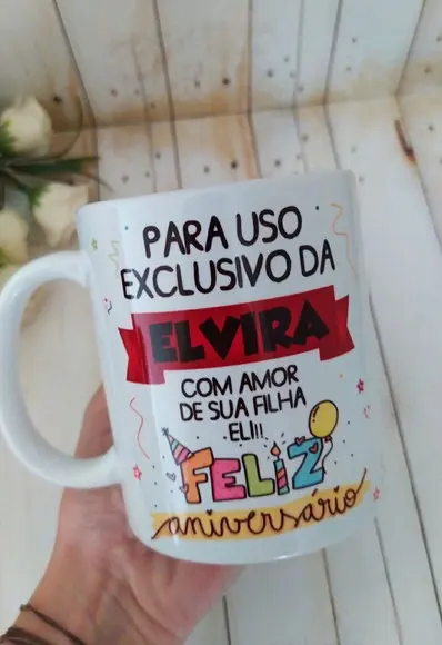 Caneca Porcelana Aniversário