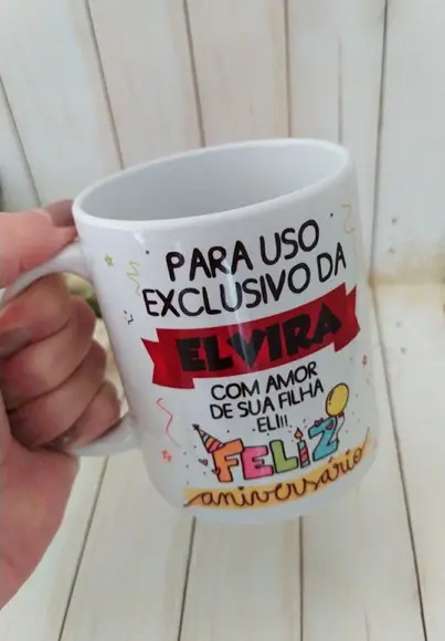 Caneca Porcelana Aniversário
