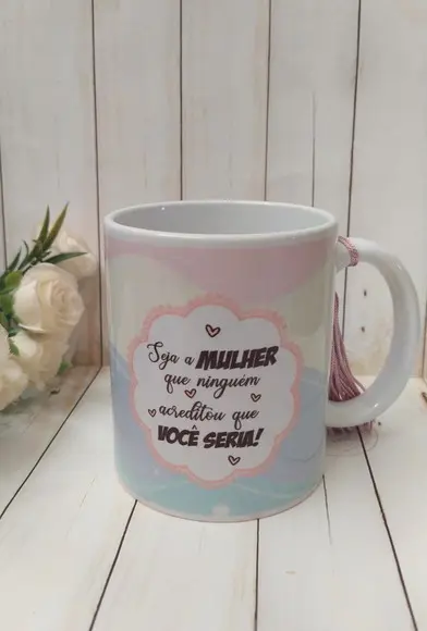 Caneca Personalizada com Caixa Acetato Presente