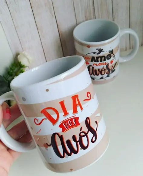 Caneca porcelana Dia dos Avós
