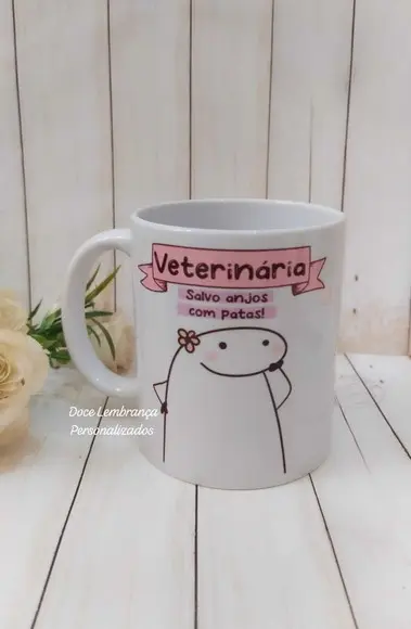 Caneca Porcelana Veterinária Caneca Dia do Veterinário