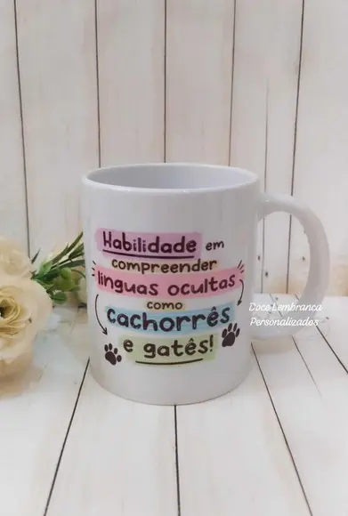 Caneca Porcelana Veterinária Caneca Dia do Veterinário