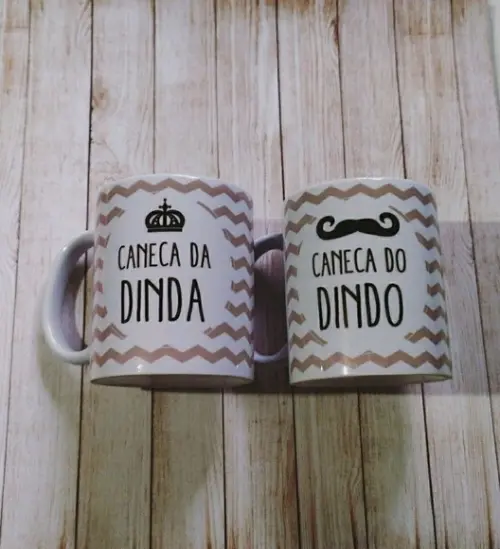 Canecas Convite Padrinhos de Batismo Personalizada 2unidades