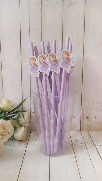 Canudo Personalizado Fadinha Bosque Encantado