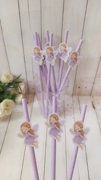Canudo Personalizado Fadinha Bosque Encantado