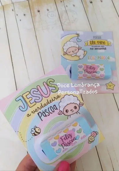 Card com Bis Personalizado Páscoa Religiosa