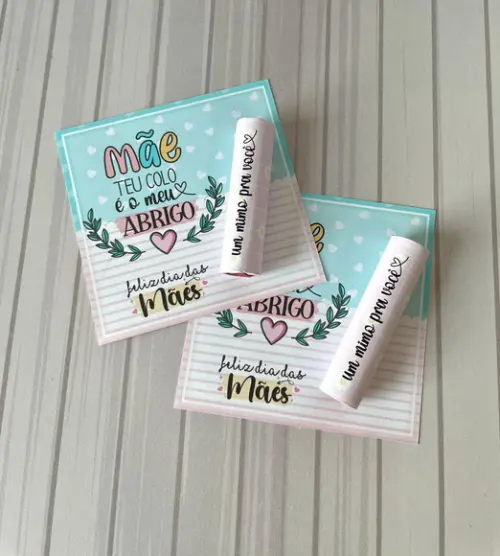 Card com Baton Dia das Mães Lembrancinha