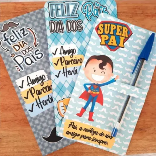 Card com Caneta Dia dos Pais Embalado