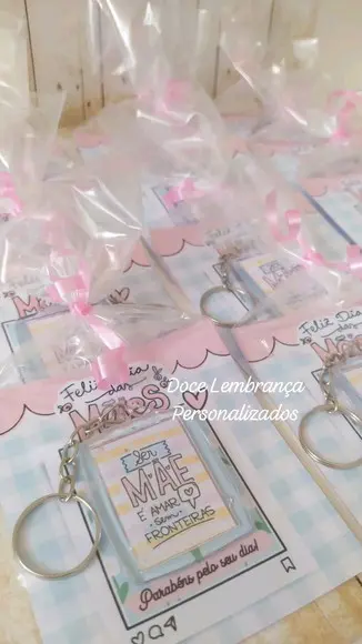 Card com Chaveiro Dia das Mães Lembrancinha Personalizada