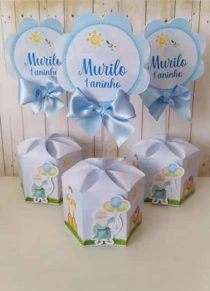 Centro de Mesa Arca de Noé Personalizado aniversário, chá de bebê chá revelação