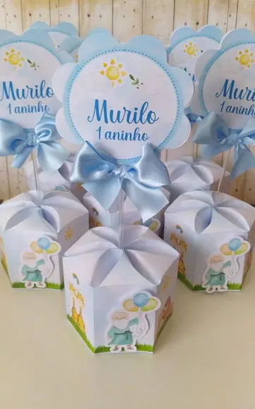 Centro de Mesa Arca de Noé Personalizado aniversário, chá de b