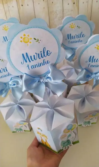 Centro de Mesa Arca de Noé Personalizado aniversário, chá de b