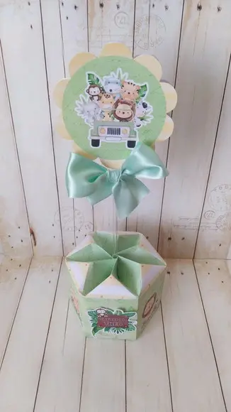 Centro de Mesa Safari Baby Cute Personalizado