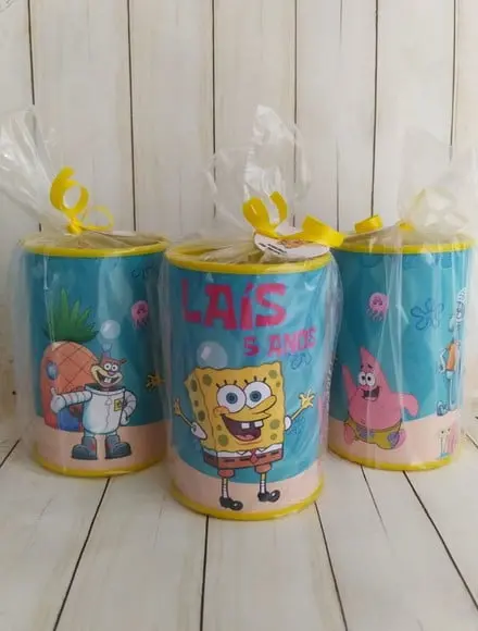 Cofrinho Bob Esponja Personalizado Embalados