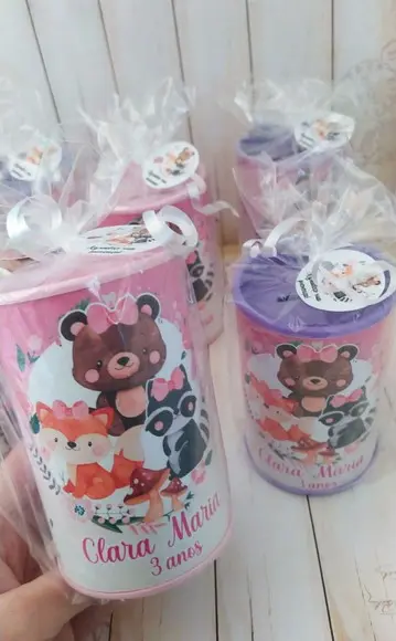 Cofrinho Bosque Encantado Personalizado Embalado