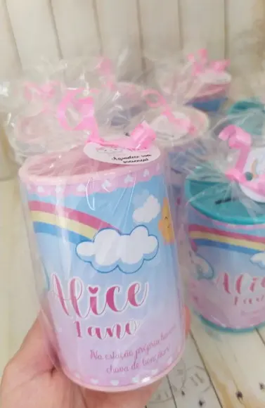 Cofrinho Chuva de Amor Personalizado Embalados