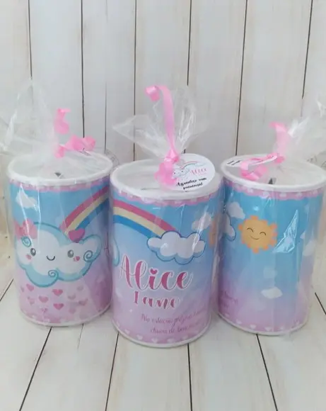 Cofrinho Chuva de Amor Personalizado Embalados
