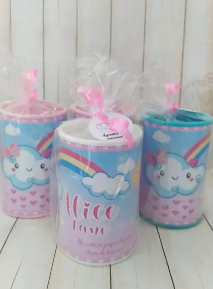 Cofrinho Chuva de Amor Personalizado Embalados