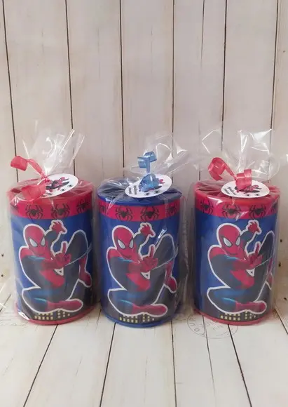 Cofrinho Homem Aranha Personalizado Embalado