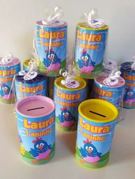 Cofrinho Galinha Pintadinha Rosa Embalado