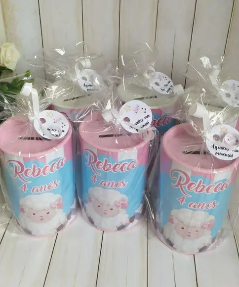 Cofrinho Ovelhinha Personalizado Embalados